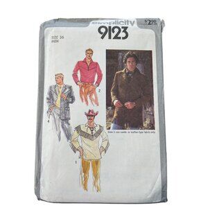 70s Simplicity 9123 Sewing Pattern Size 36 Pullover Top Lined Jacket 1979 UNCUT